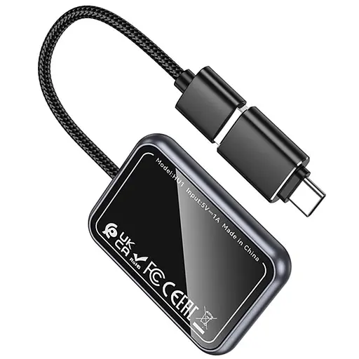 Адаптер Hoco HU1 Way car wireless CarPlay Metal grey - фото 6