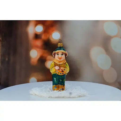 Ялинкова прикраса Різдвяні історії Ельф художник скло (4820001045215) - фото 5