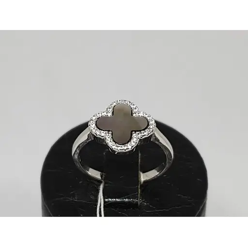 Срібне кільце Діама Конюшина з перламутром. 12111487034Ч 19,5 - фото 3