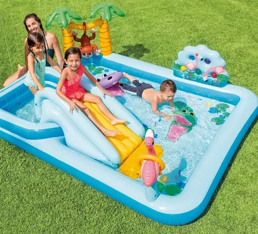 Детский игровой центр Intex 57161 Приключения в джунглях с горкой 257 х 216 х 84 см 493 л - фото 2