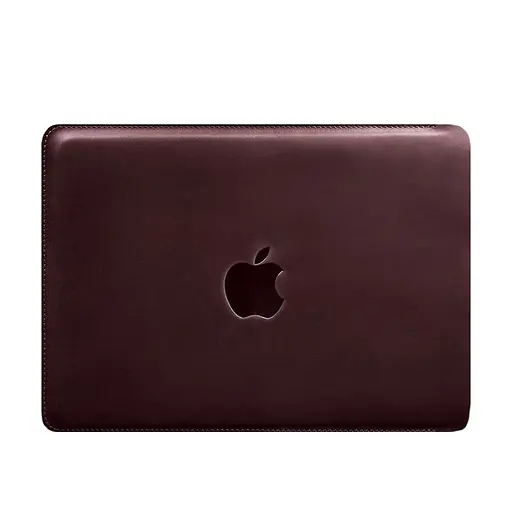 Шкіряний чохол BlankNote для MacBook 13 дюйм Бордовий Crazy Horse - фото 6