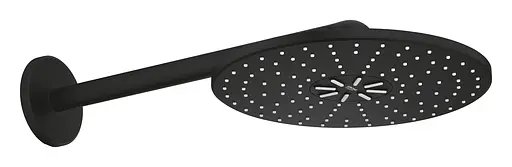 Верхний душ с душевым кронштейном 430 мм, 2 режима струи Grohe Rainshower 310 SmartActive 22123KF0, Черный матовый - фото 2