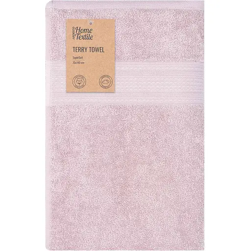Рушник махровий Ardesto SuperSoft 70х140 см 100% бавовна рожевий (ART2270SCP)  - фото 1