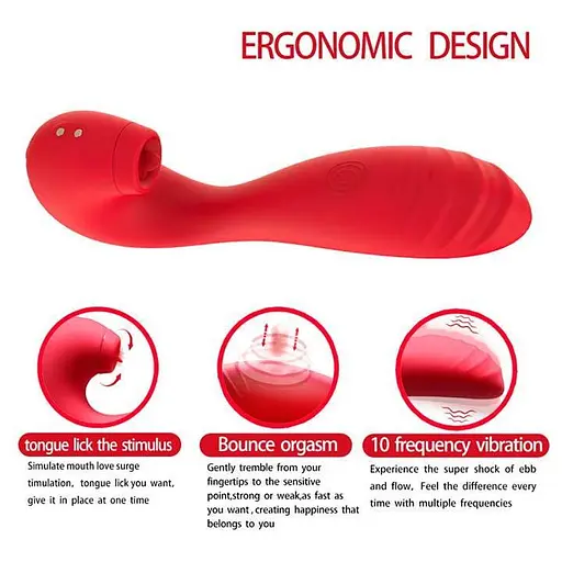 Вибратор точки G и клитора Swan 3-в-1 с 30 режимами вибрации 21 см фуксия - фото 4