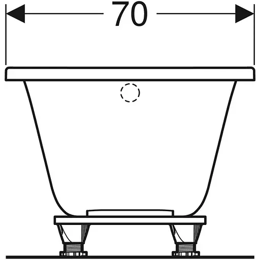 Ванна акриловая Gebert Selnova 150x70 554.281.01.1 + ножки Белый - фото 2