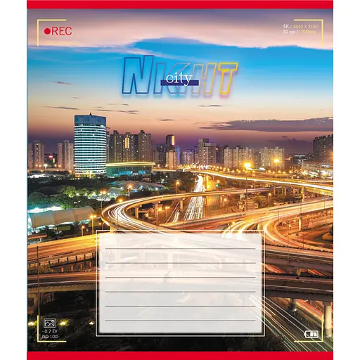 Зошит учнівський "Вогні міста" Leader 024-560145L-3 в лінію, 24 аркуші - фото 1