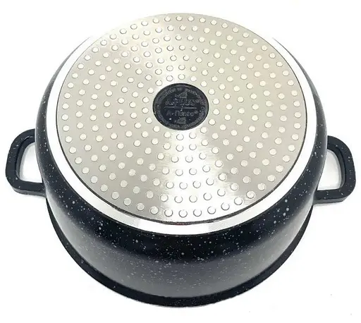 Казан - каструля A-Plus 1462 з мармуровим покриттям з подвійним дном з литого алюмінію для всіх плит з кришкою 5.2 л - фото 6