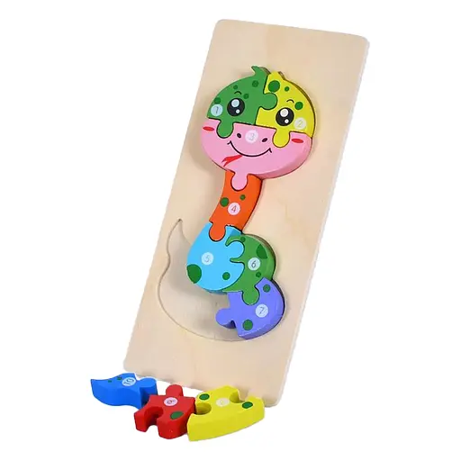 Деревянная игрушка Пазлы (животные, транспорт, динозавры, фигурки), 10x22x1 см (в ассортименте)