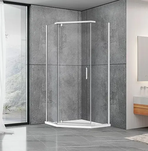 Душова кабіна Dusel А-1104 прозоре 100x100x190, Універсальна, прозорий, хром, 100x100 - фото 5