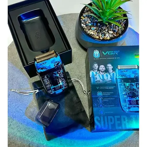 Электробритва VGR V-352 шейвер, двойное лезвие, IPX5, LED Display - фото 4