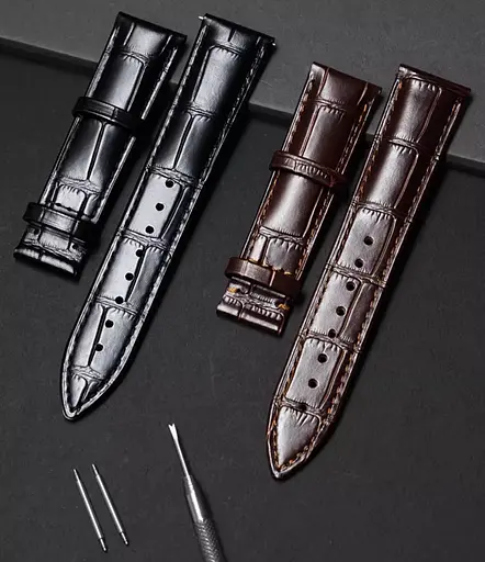 Ремінець коричневий DeLuxe кліпсовий розмір 22 - фото 7