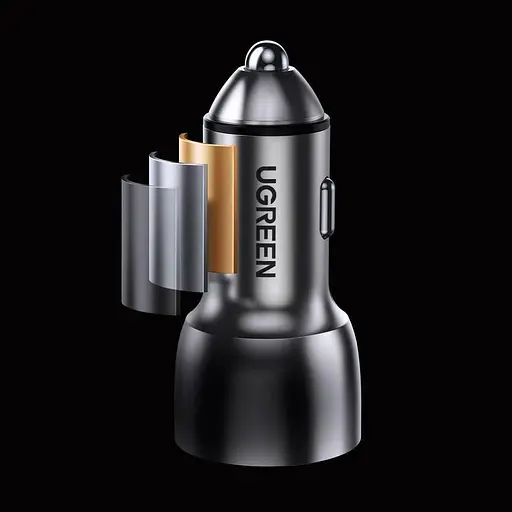 Автомобильное зарядное устройство Ugreen CD130 Dual USB Car Charger Space Gray (30780) - фото 2
