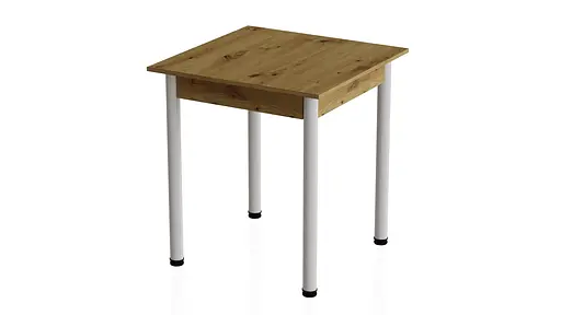 Стіл кухонний Ferrum-decor Агата 75x90x90 Білий ДСП Дуб Артізан 16мм (FRD-105681)