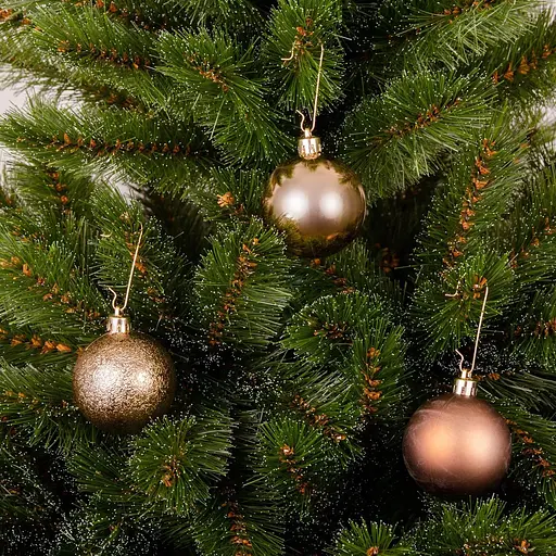 Комплект елочных шаров Mica Decorations пластиковые 6 см шоколад 10 шт. (1182039) - фото 2