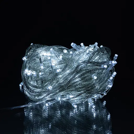 Новорічна гірлянда кімнатна нитка GarlandoPro 16 м 160 LED білий провід Біле світло W160LED16MWW - фото 2