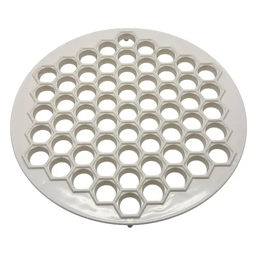 Пластикова пельменниця велика (форма для приготування пельменів) Ø33.2 см на 61 пельмень, Kitchen Master 87106 - фото 1