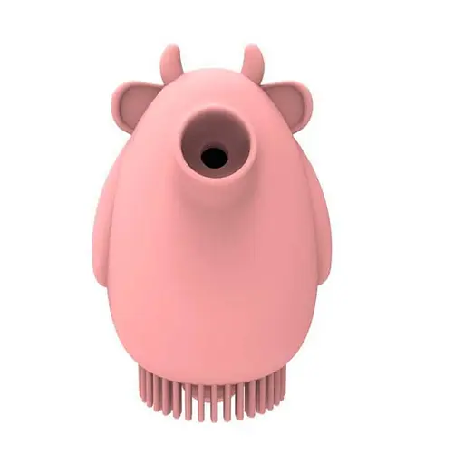 "Бычок" USB вакуумный вибратор-вуманайзер двусторонний для стимуляции клитора Розовый K000736 - фото 1