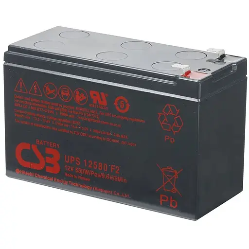 Акумуляторна батарея CSB UPS12580, 12V 10,5Ah (151х65х99мм), Q10