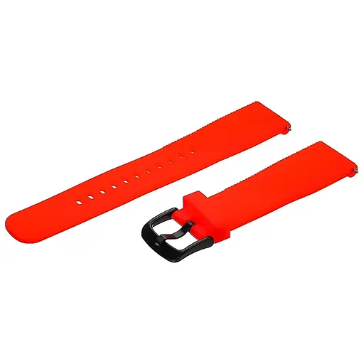 Ремешок силиконовый Semi-twill универсальный 20 мм оранжевый - фото 1