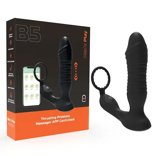 Стимулятор простаты Erospace Men’s Play B5, 17.3 см черный