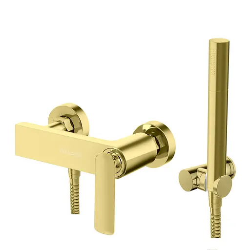 Змішувач для душу Kohlman Experience brushed gold настінний KPL-QW120EGDB Золотий - фото 1