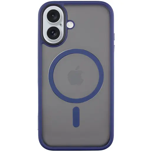 Чехол Epik TPU+PC Metal Buttons with MagSafe для Apple iPhone 16, 6.1 Синий