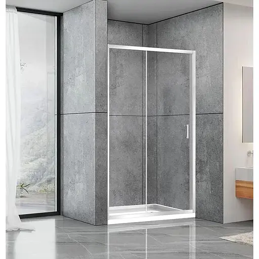 Душові двері Dusel FA512 140x190, універсальні, прозорий, хром - фото 1