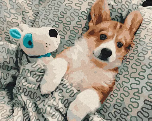 Картина за номерами на підрамнику Brushme В сон з улюбленцем