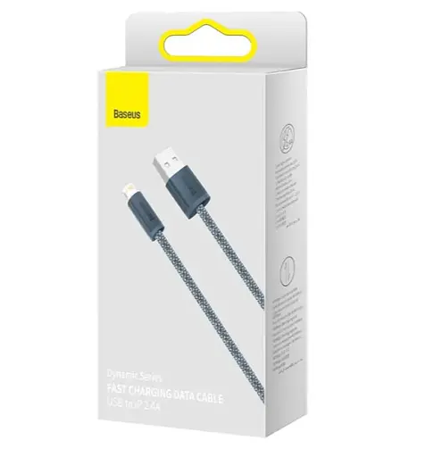 Кабель Baseus Dynamic Series Fast Charging Data Cable USB to Lightning 2.4A 1 м Сланцево-сірий - фото 2