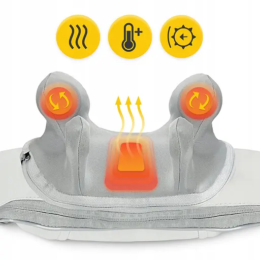 Накидка-масажер 4FIZJO Shiatsu Evo+ для шиї та спини, акумуляторний Grey (P-5905973404150) - фото 3