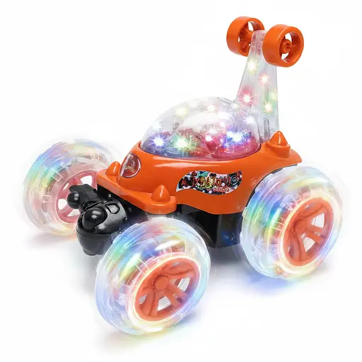 Радіокерована Машина-Перевертень 9802 M-A-04, Мелодія, Підсвічування, Акумулятор, Пульт 2.4GHz, Помаранчева