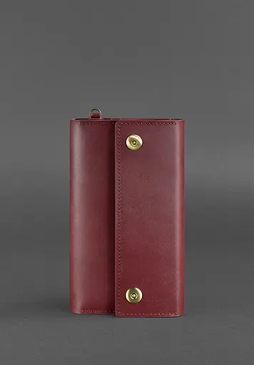 Кожаный клатч-органайзер (Тревел-Кейс) 5.0 бордовый - фото 2