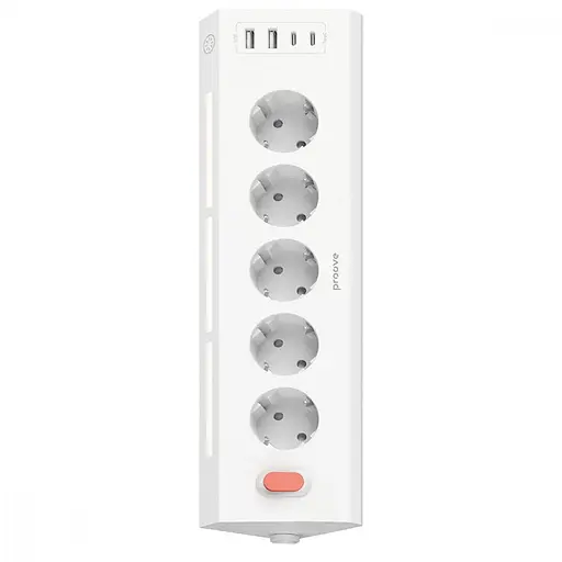Мережевий фільтр Proove Prism Socket (5xAC + 2xType-C + 2xUSB) 1.6m white (PSPS25002202) - фото 5