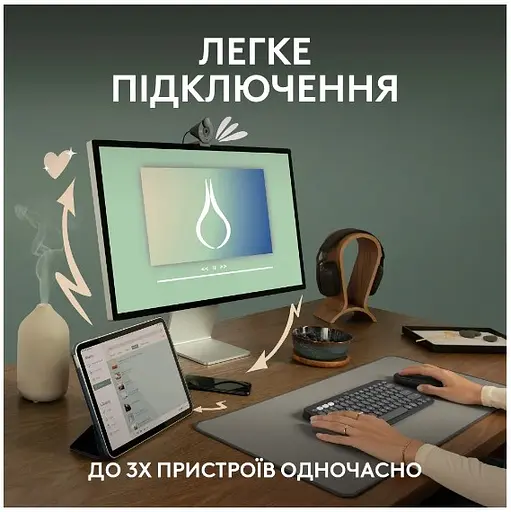 Мышь Logitech Pebble Mouse 2 M350s Tonal White (910-007013) - фото 2