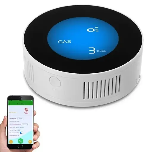 Умный датчик утечки газа Wi-Fi с сиреной Yobang Security GS-85 wifi + Iphone &amp; Android App