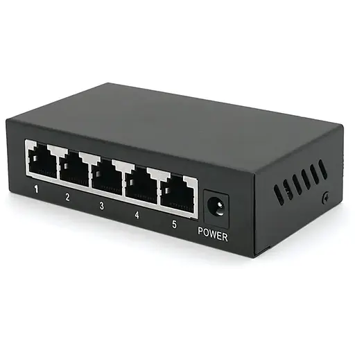 POE комутатор Merlion 4 POE 10/100+1 RJ45 10/100 зовнішній блок живлення 52V 0,92A