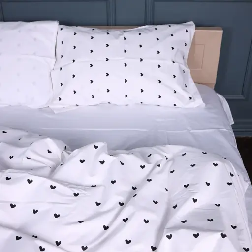 Простыня MirSon Сатин 22-1390 Hearts and Dreams 220x240 см (2200010563719) - фото 4