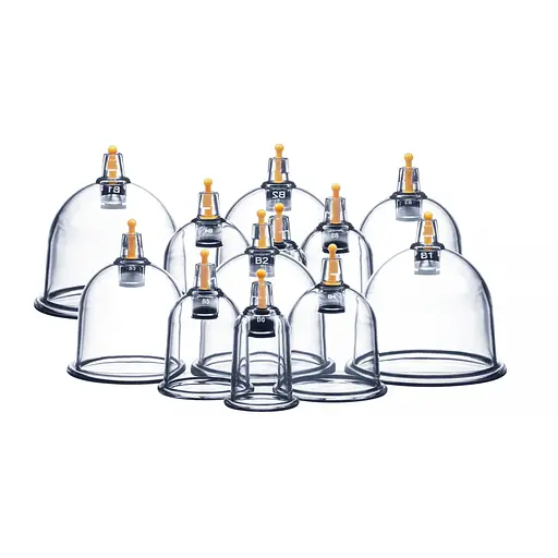 Вакуумные массажные банки 4FIZJO для тела (китайские/атницелюлитные банки) 12 шт с помпой 4FJ0579 (P-5907739319906) - фото 3