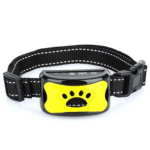 Нашийник анти лай ультразвукової вібраційний Pecute Y-7, жовтий (100304)