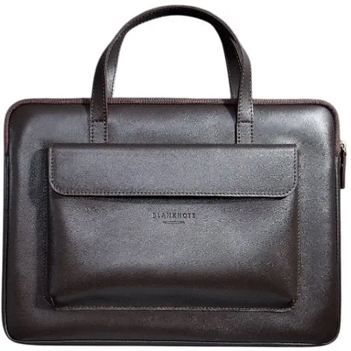 Кожаный чехол BlankNote с ручками и карманом для MacBook 16 Pro Темно-коричневый - фото 1