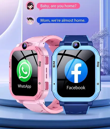 Дитячий смарт-годинник Y76, 4G GPS Wi-Fi SIM камера SOS IP67 синій - фото 10