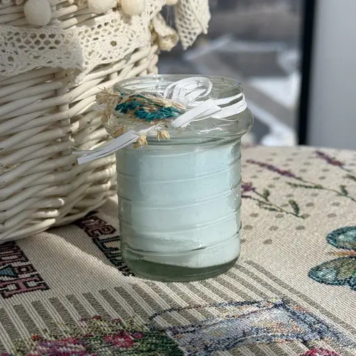 Пасхальная свеча голубая в баночке средняя MIS LT - фото 1