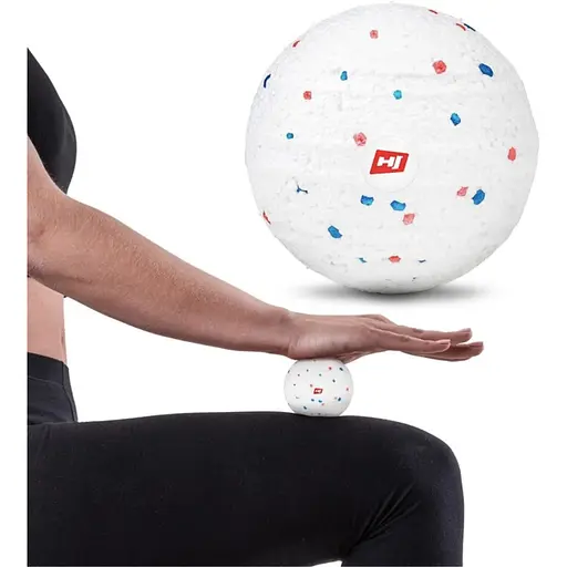 Массажный мяч Hop-Sport HS-P080MB EPP 80 мм белый - фото 4