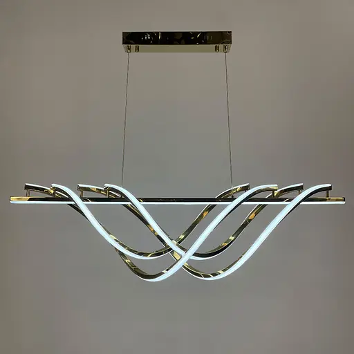 Люстра видовжена у золотому корпусі 100 см | Арт. Y 406-1000 GD | Line F - фото 5