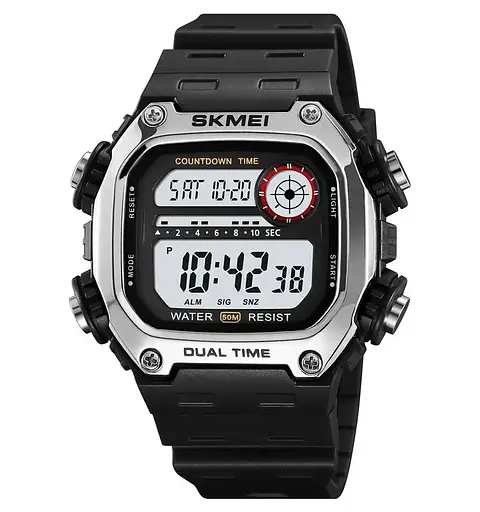 Годинник чоловічий спортивний наручний Skmei 2126 (Сріблястий)