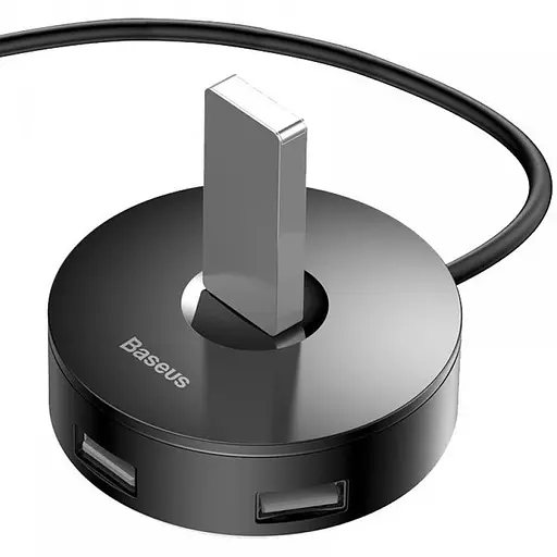 Переходник HUB Baseus Round Box Type-C to USB 3.0 + 3USB 2.0 (CAHUB-G) Черный - фото 3