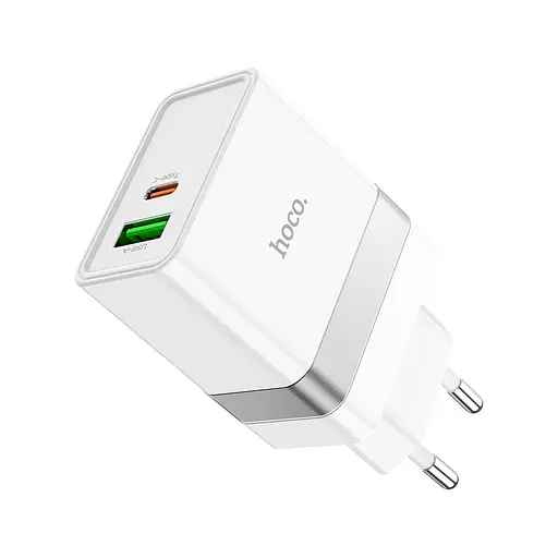 Зарядное устройство для Hoco N21 Topspeed USB-A + USB-C 30W белый (6931474757777) - фото 1