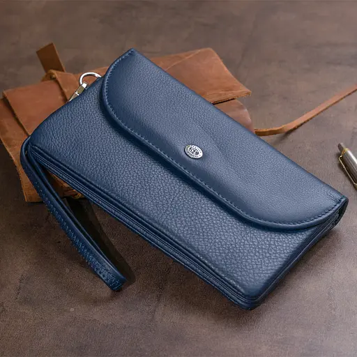 Жіночий шкіряний гаманець-клатч ST Leather 19х9.5х2.5 см acs0015830 - фото 9