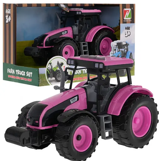 Трактор детский Ramiz со светом и звуком розовый