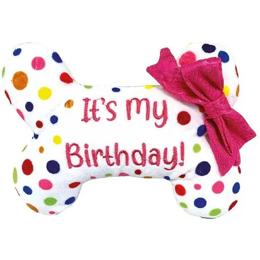 Іграшка для собак Croci Pet’s party Кісточка для святкування вечірок плюшева 21.5х19х5 см